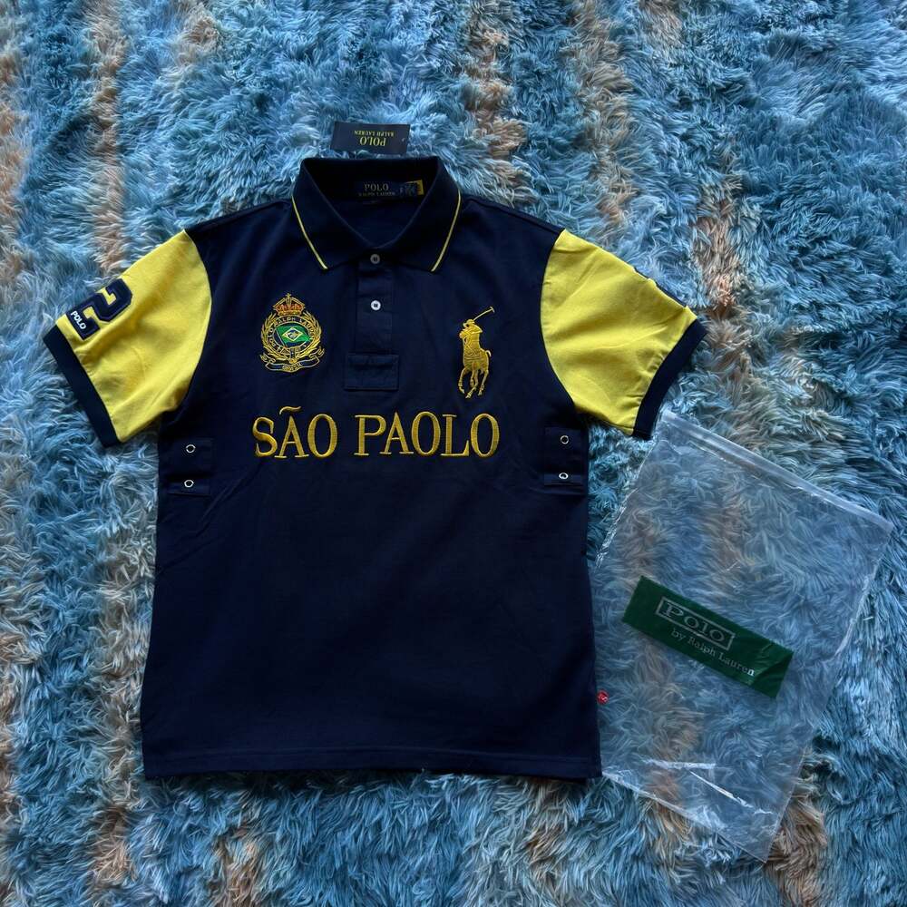 Polo Ralph Lauren São Paulo #2 Slim Fit Polo Shirt Navy Gold